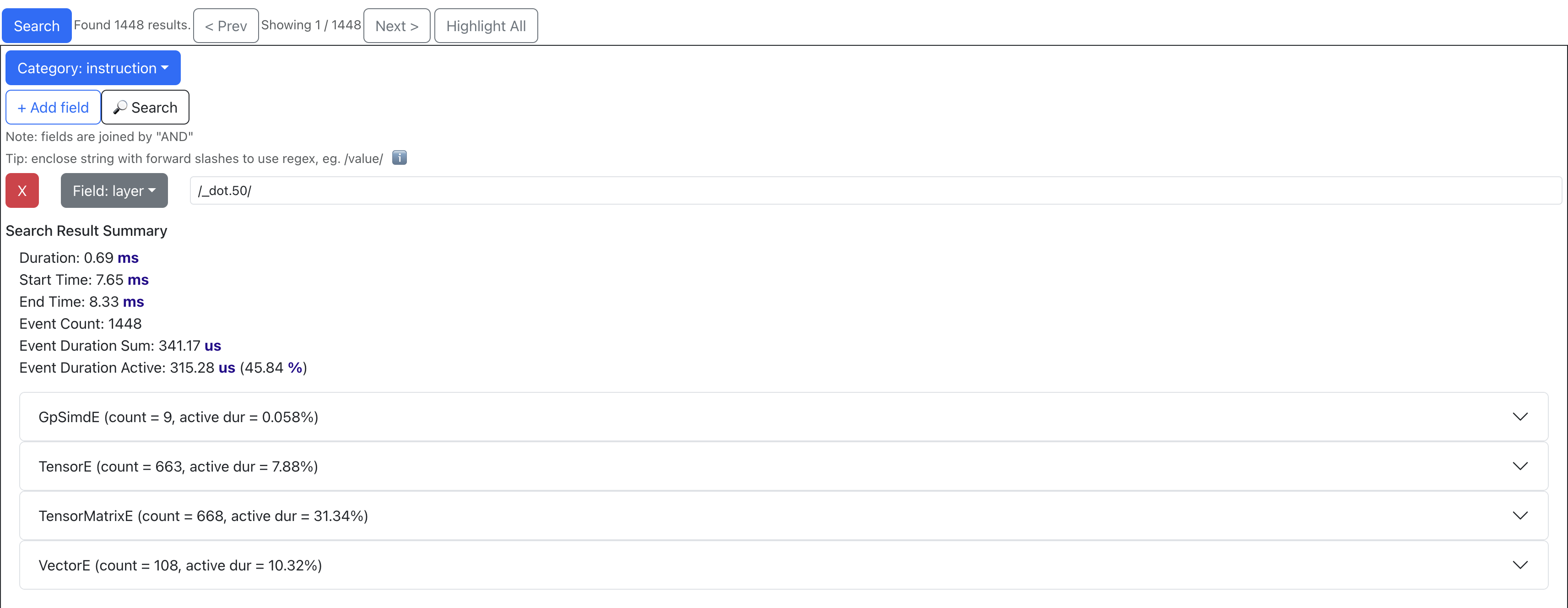 neuron-profile-search-summary