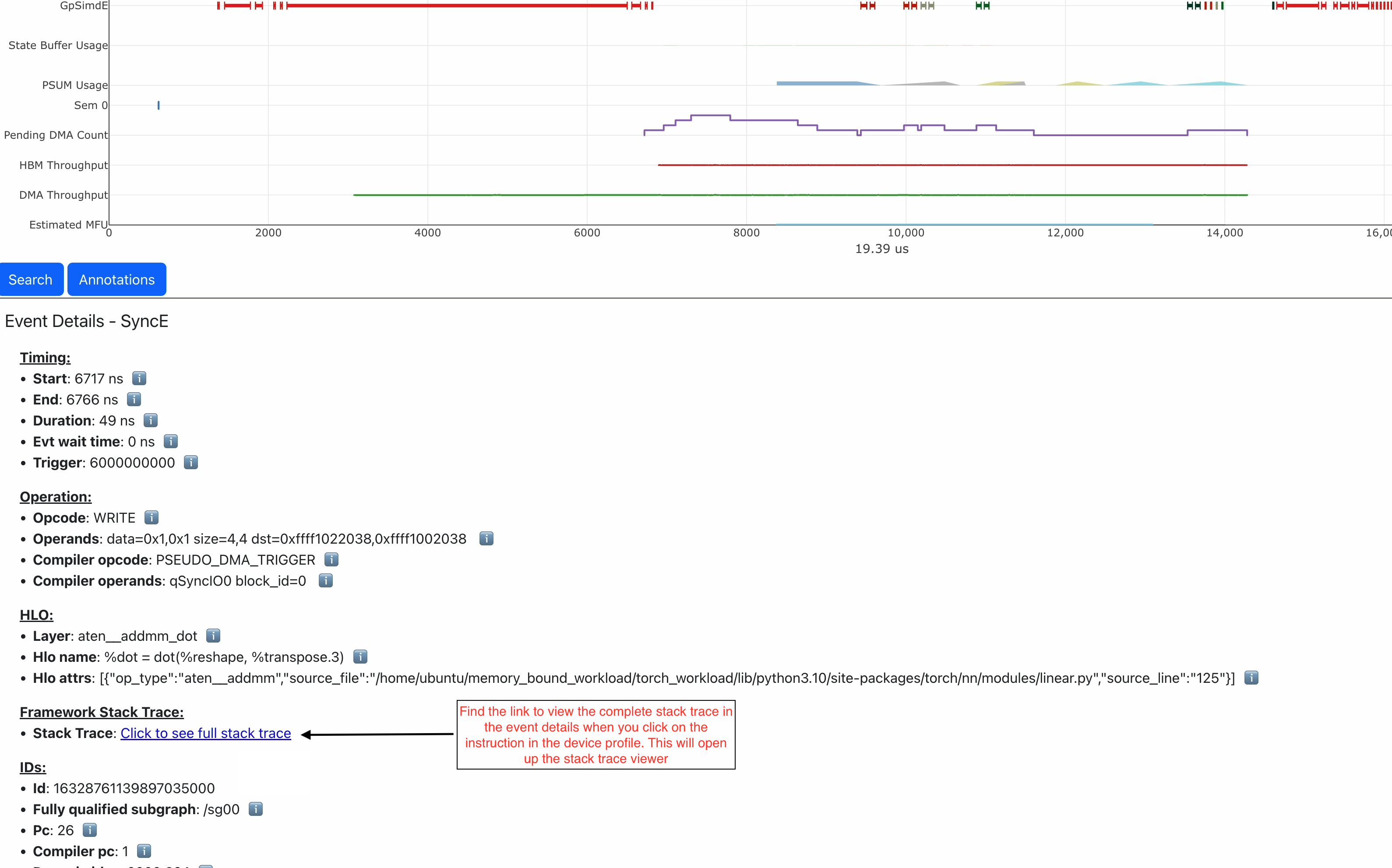 neuron-profile-stack-trace-event-details